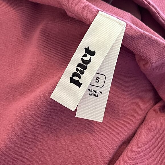 Pact fit & flare tie-back dress pink small organic cotton - Picture 10 of 13